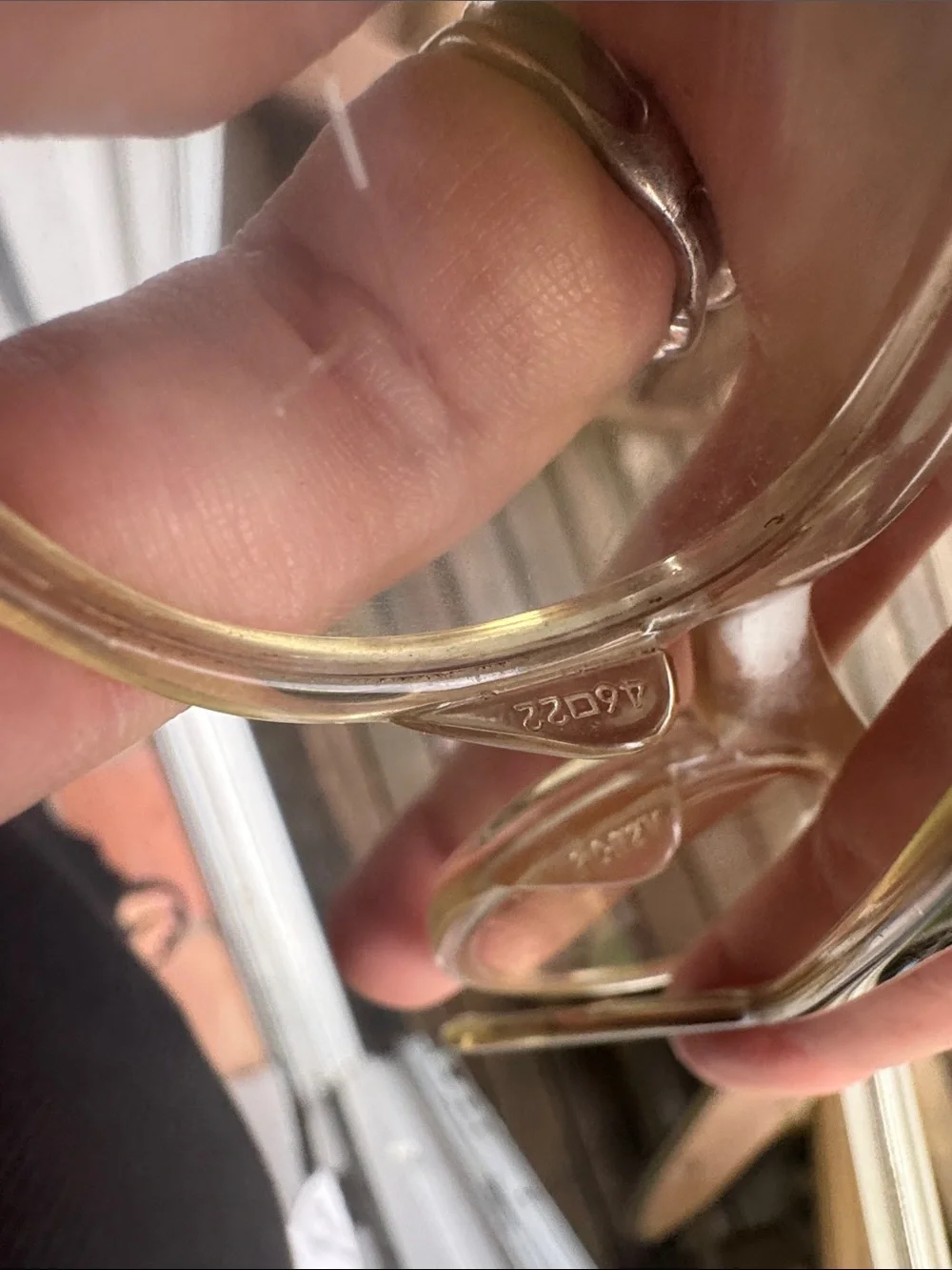 Vintage Shuron clear Cat-Eye Glasses with Black Temples